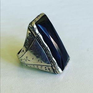 Retired Sterling Silver Silpada Onyx Ring